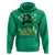 Retro Happy Go Lucky Messy Bun Shamrocks St. Patrick's Day Hoodie - Wonder Print Shop