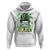 Retro Happy Go Lucky Messy Bun Shamrocks St. Patrick's Day Hoodie - Wonder Print Shop