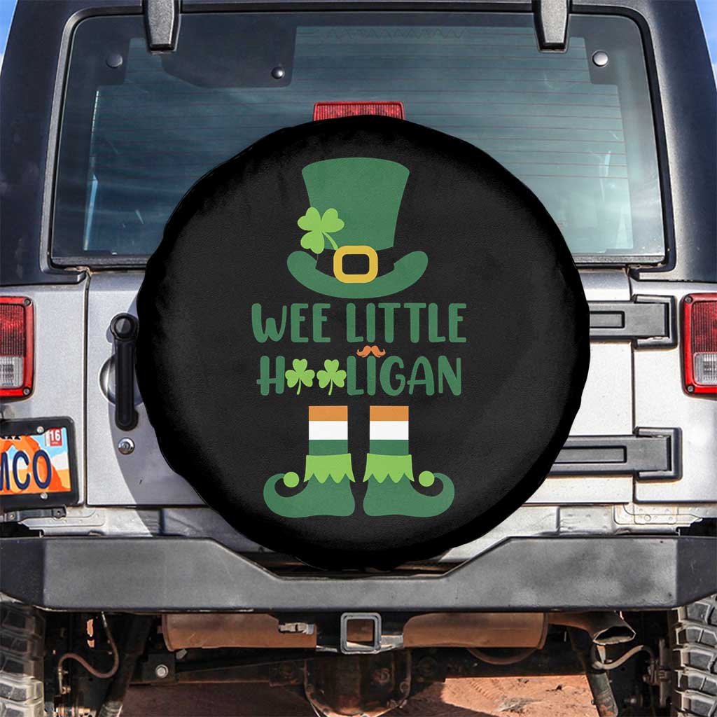 Cute St Patricks Day Spare Tire Cover Wee Little Hooligan Leprechaun for Boy Kids