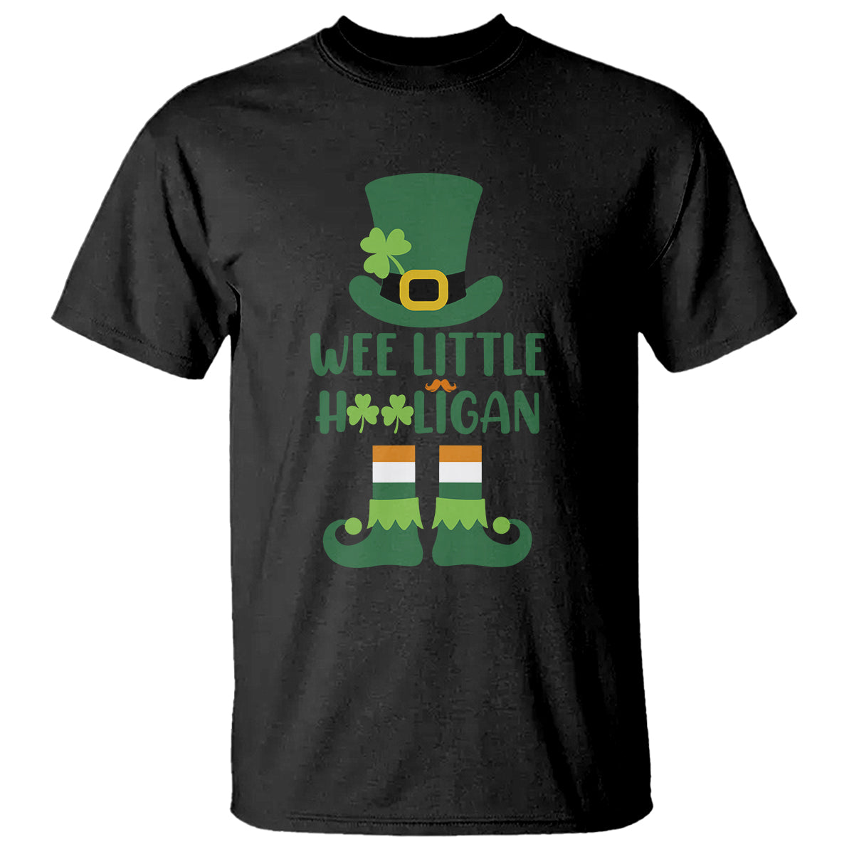 Cute St. Patricks Day T Shirt Wee Little Hooligan Leprechaun for Boy Kids - Wonder Print Shop