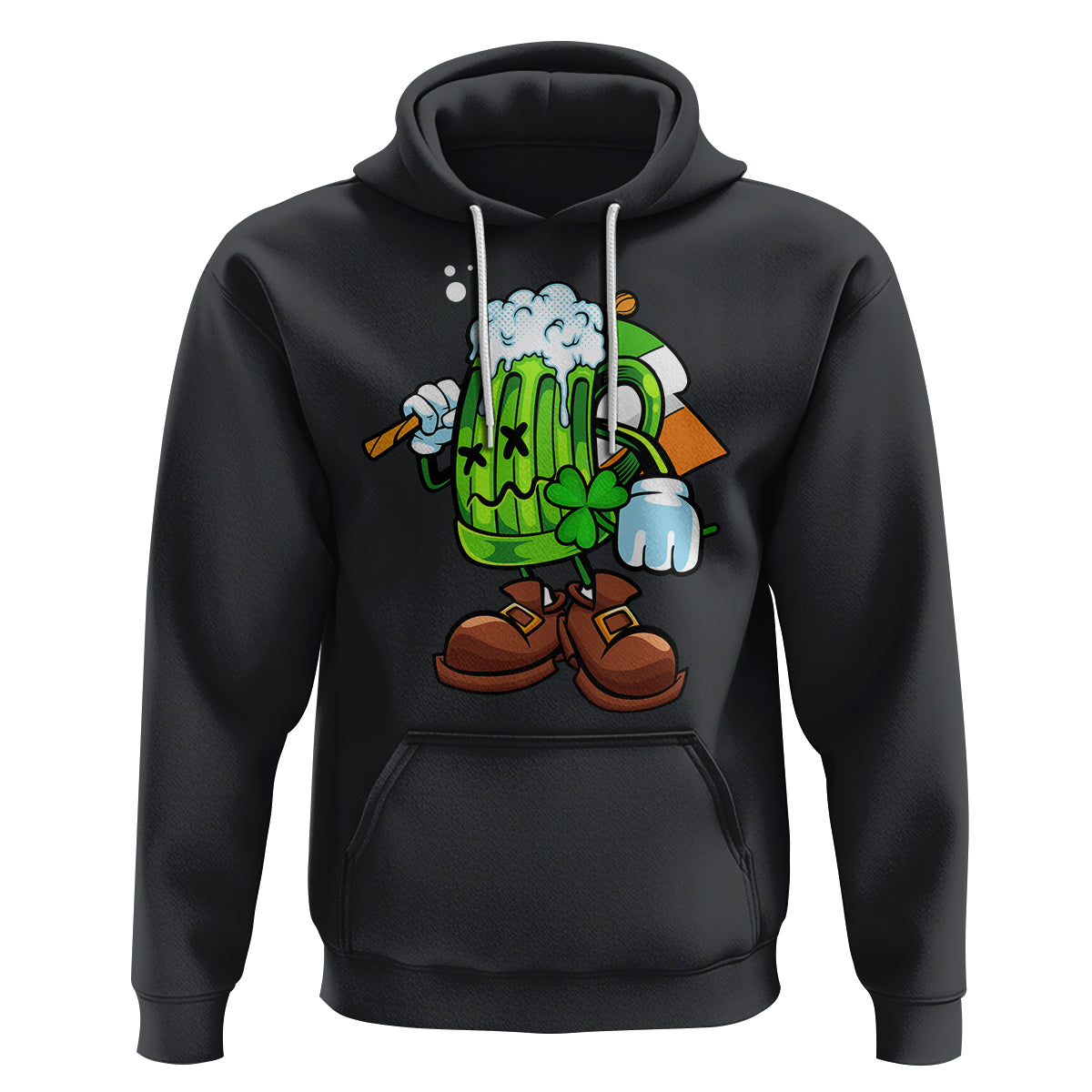 Funny St. Patricks Day Drinking Hoodie Irish Beer Ireland Flag - Wonder Print Shop