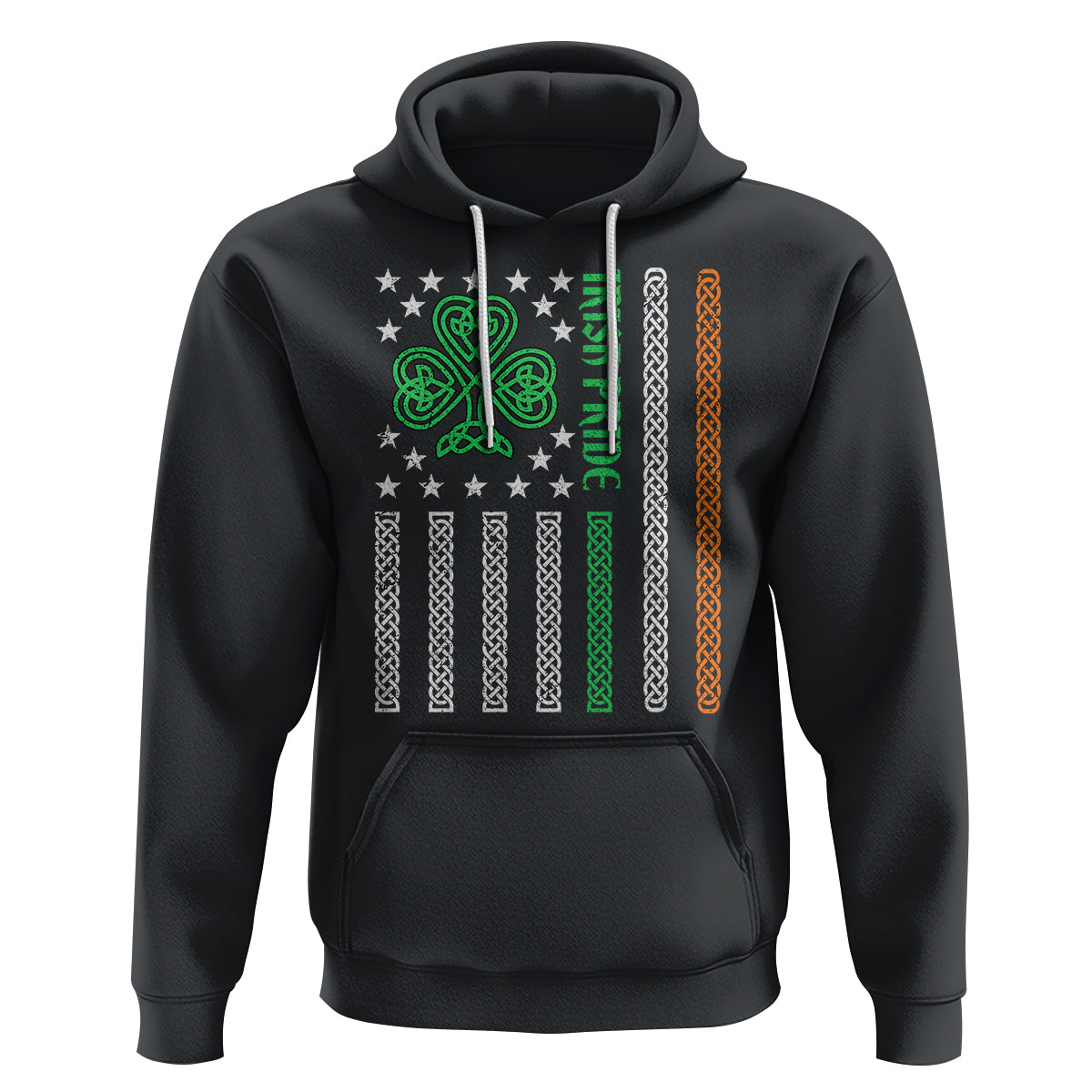 Irish Pride Hoodie Celtic Knot Ireland Flag Shamrock St. Patricks Day - Wonder Print Shop