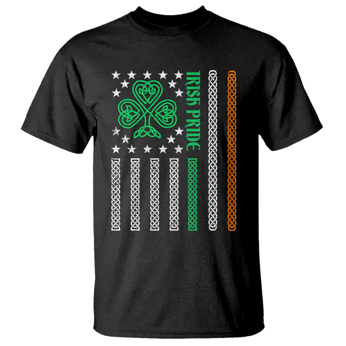 Irish Pride T Shirt Celtic Knot Ireland Flag Shamrock St. Patricks Day - Wonder Print Shop