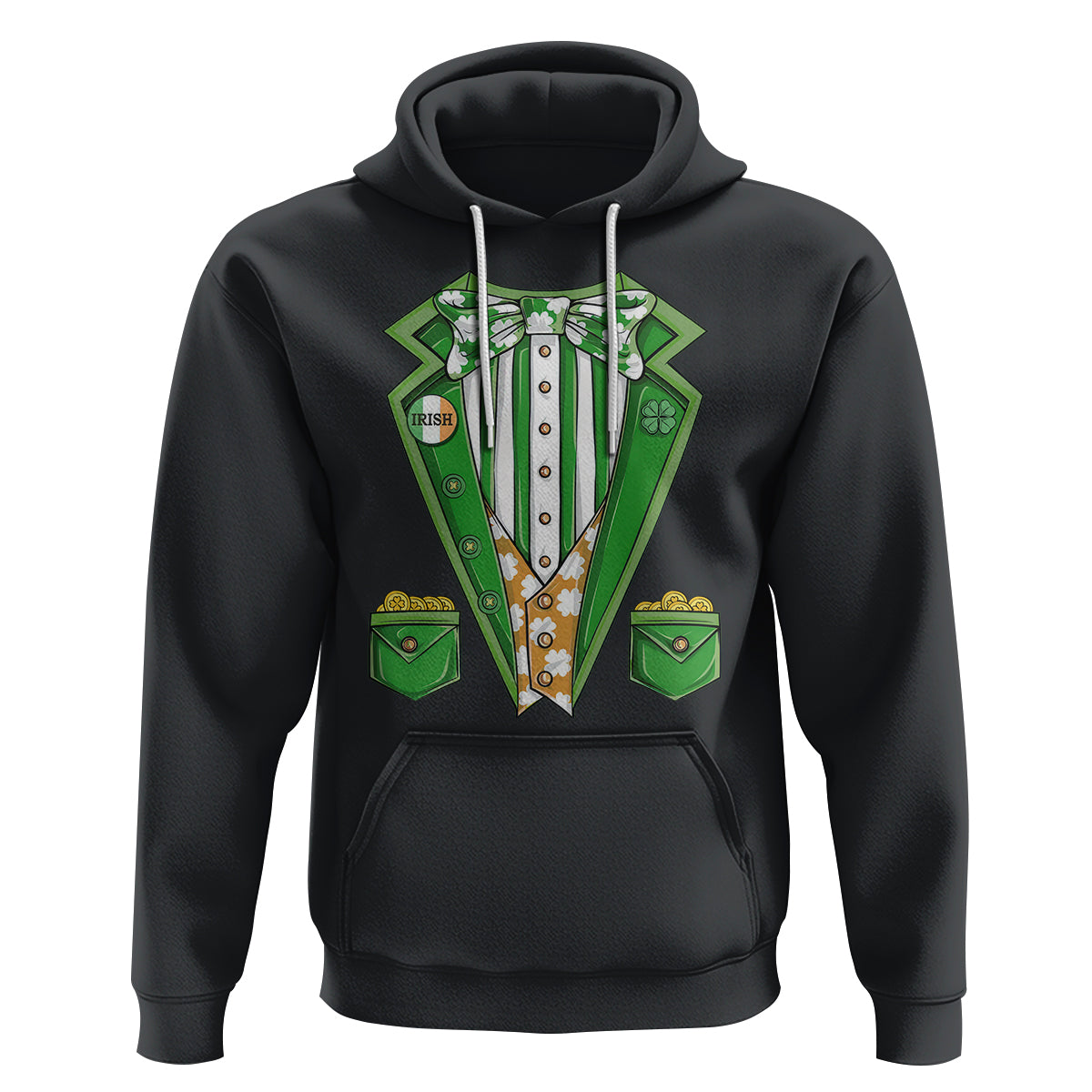 Funny St. Patricks Day Hoodie Leprechaun Costume for Boys Kids Men - Wonder Print Shop