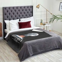 Lunar Journey 2026 Retro Rocket Launch Throw Blanket Space Exploration Astronomy Enthusiasts Sci-Fi Lovers