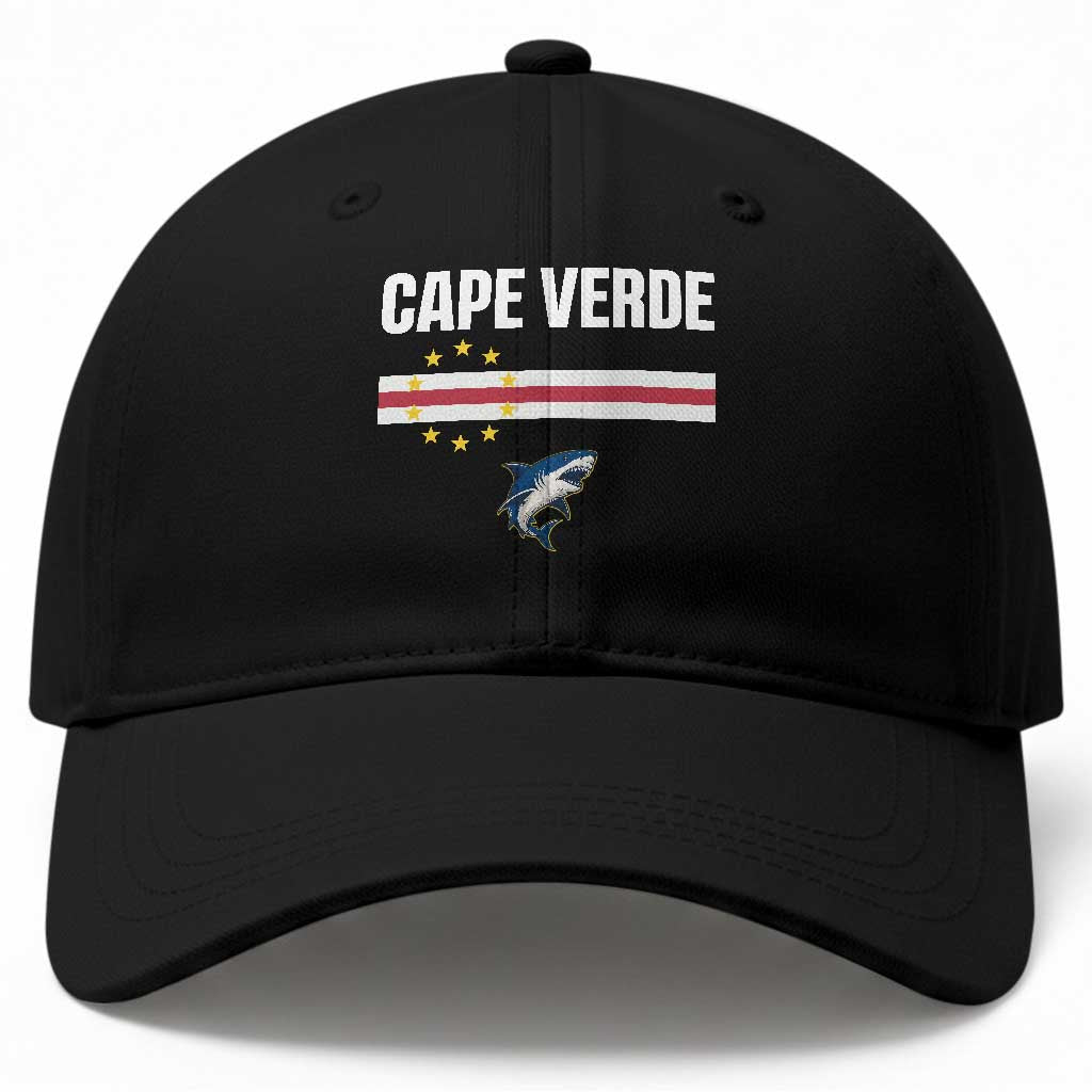 Cape Verde Flag Blue Shark Heritage Baseball Cap Cabo Verde Verdean Pride Soccer Football Fans