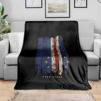 Cape Verde Vertical Brush Stroke Flag Graphic Throw Blanket Cabo Verde National Pride Artistic Gift