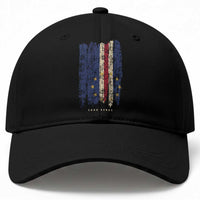 Cape Verde Vertical Brush Stroke Flag Graphic Baseball Cap Cabo Verde National Pride Artistic Gift