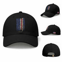 Cape Verde Vertical Brush Stroke Flag Graphic Baseball Cap Cabo Verde National Pride Artistic Gift