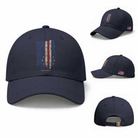 Cape Verde Vertical Brush Stroke Flag Graphic Baseball Cap Cabo Verde National Pride Artistic Gift