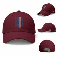 Cape Verde Vertical Brush Stroke Flag Graphic Baseball Cap Cabo Verde National Pride Artistic Gift