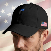 Cabo Verde Elegant Script Flag Graphic Baseball Cap Cape Verde Minimalist Cursive National Pride Gift