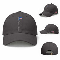 Cabo Verde Elegant Script Flag Graphic Baseball Cap Cape Verde Minimalist Cursive National Pride Gift