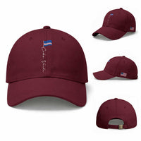 Cabo Verde Elegant Script Flag Graphic Baseball Cap Cape Verde Minimalist Cursive National Pride Gift