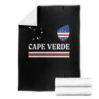 Cape Verde Country Map Shield Emblem Throw Blanket Cabo Verde Roots National Pride Gift