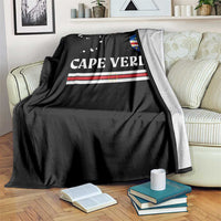 Cape Verde Country Map Shield Emblem Throw Blanket Cabo Verde Roots National Pride Gift