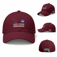 Cape Verde Country Map Shield Emblem Baseball Cap Cabo Verde Roots National Pride Gift