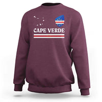 Cape Verde Country Map Shield Emblem Sweatshirt Cabo Verde Roots National Pride Gift