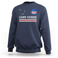 Cape Verde Country Map Shield Emblem Sweatshirt Cabo Verde Roots National Pride Gift