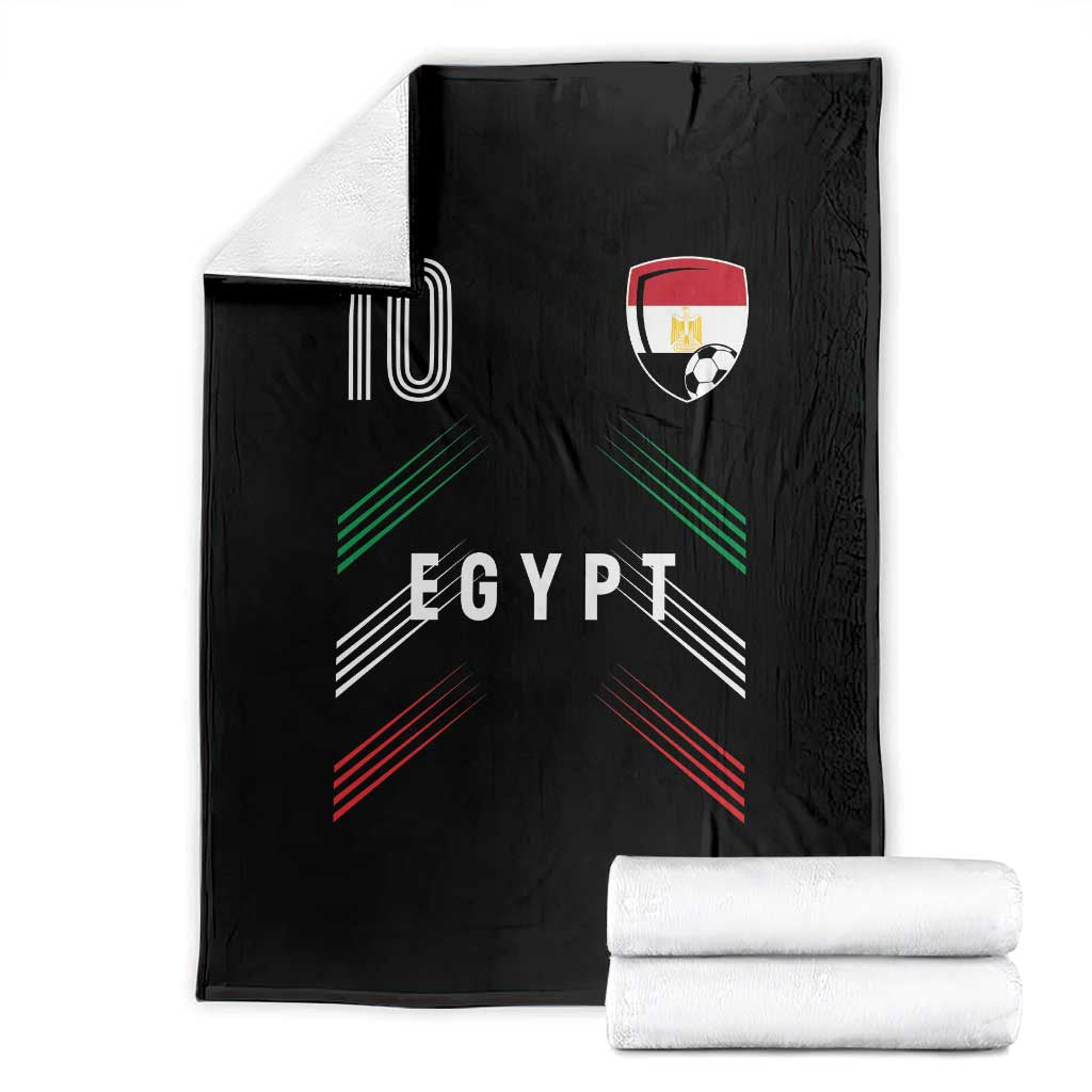 Egypt Soccer Sports Graphic Number 10 Jersey Style Throw Blanket Proud Egyptian Football Fans Game Day Pride