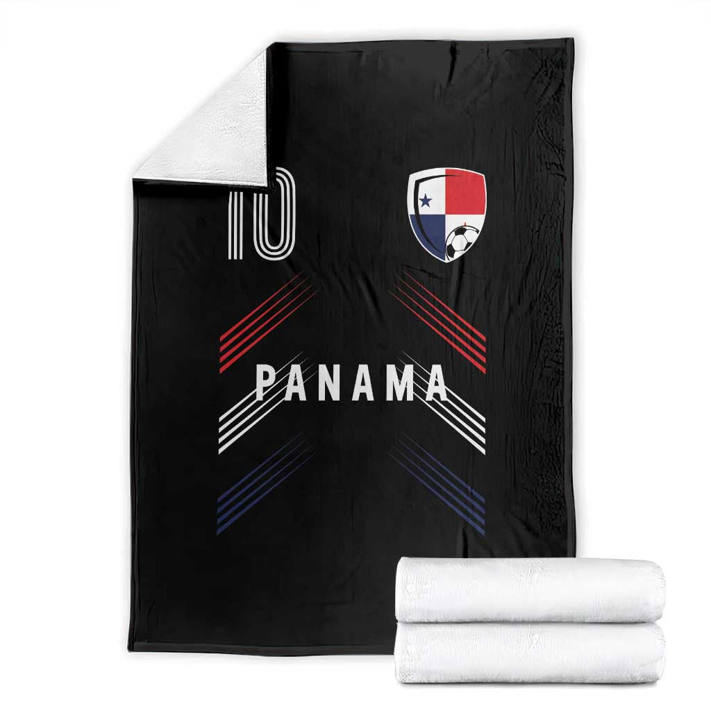 Panama Soccer Sports Graphic Number 10 Jersey Style Throw Blanket Proud Panamanian Football Fans Game Day Pride