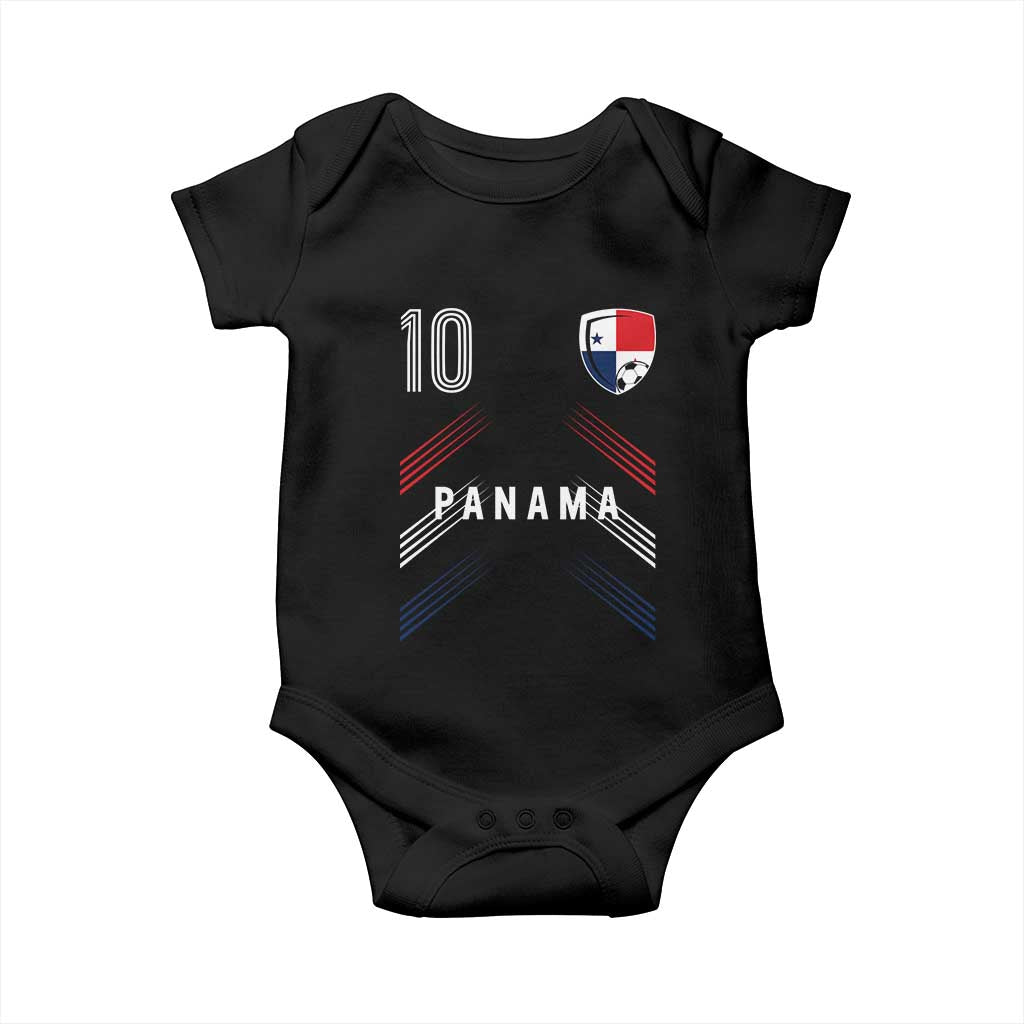 Panama Soccer Sports Graphic Number 10 Jersey Style Baby Onesie Proud Panamanian Football Fans Game Day Pride
