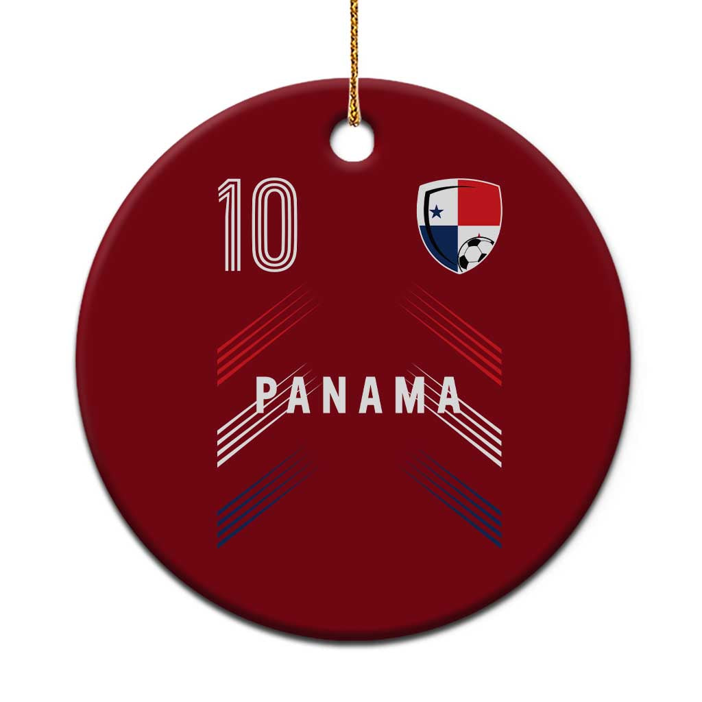 Panama Soccer Sports Graphic Number 10 Jersey Style Ceramic Ornament Proud Panamanian Football Fans Game Day Pride