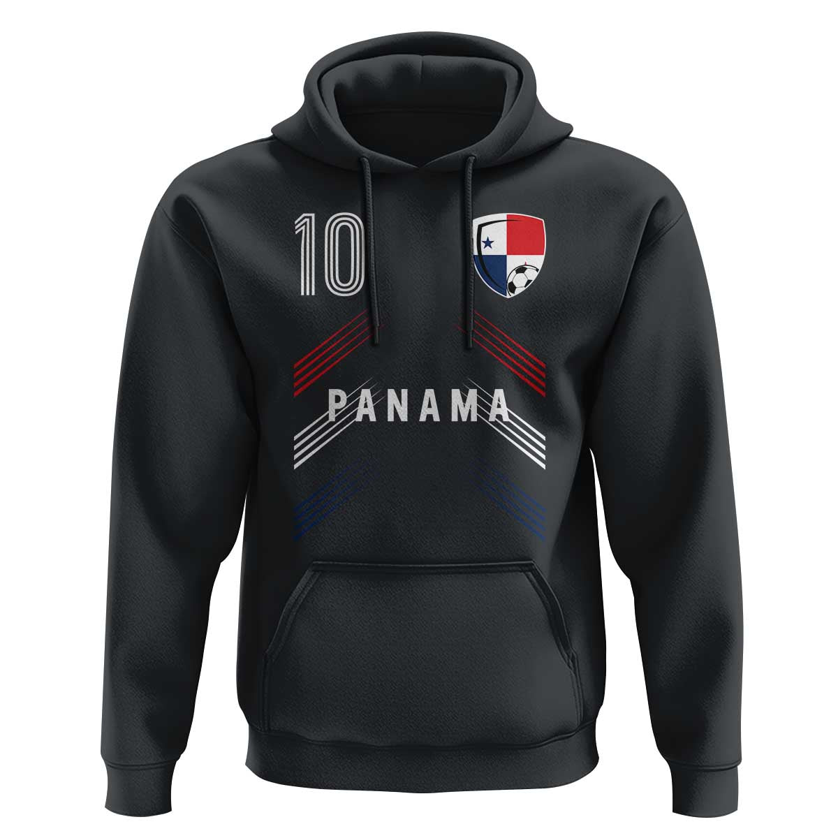 Panama Soccer Sports Graphic Number 10 Jersey Style Hoodie Proud Panamanian Football Fans Game Day Pride