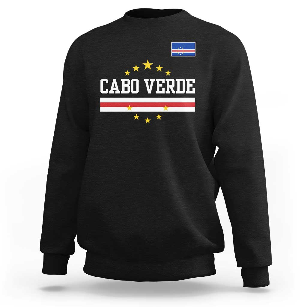 Cabo Verde Athletic Varsity Style Sweatshirt Cape Verde Flag Stars National Pride