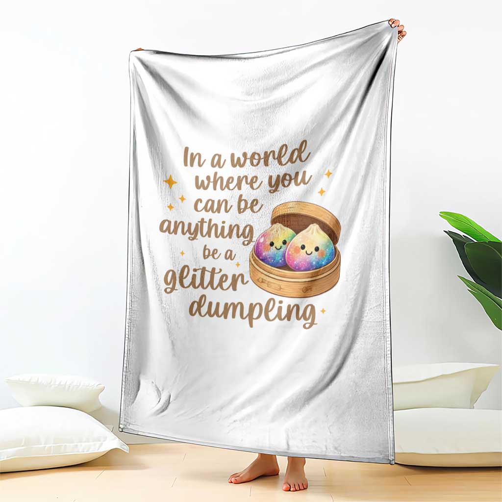 Be A Glitter Dumpling Kawaii Graphic Throw Blanket In A World Squish Squad Mystery Box