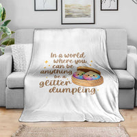 Be A Glitter Dumpling Kawaii Graphic Throw Blanket In A World Squish Squad Mystery Box