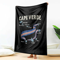 Cape Verde Islands Map National Flag Throw Blanket Cabo Verde Archipelago Geography Pride