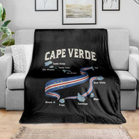 Cape Verde Islands Map National Flag Throw Blanket Cabo Verde Archipelago Geography Pride