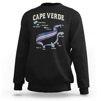 Cape Verde Islands Map National Flag Sweatshirt Cabo Verde Archipelago Geography Pride