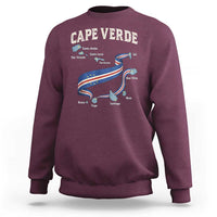 Cape Verde Islands Map National Flag Sweatshirt Cabo Verde Archipelago Geography Pride