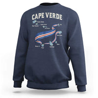 Cape Verde Islands Map National Flag Sweatshirt Cabo Verde Archipelago Geography Pride