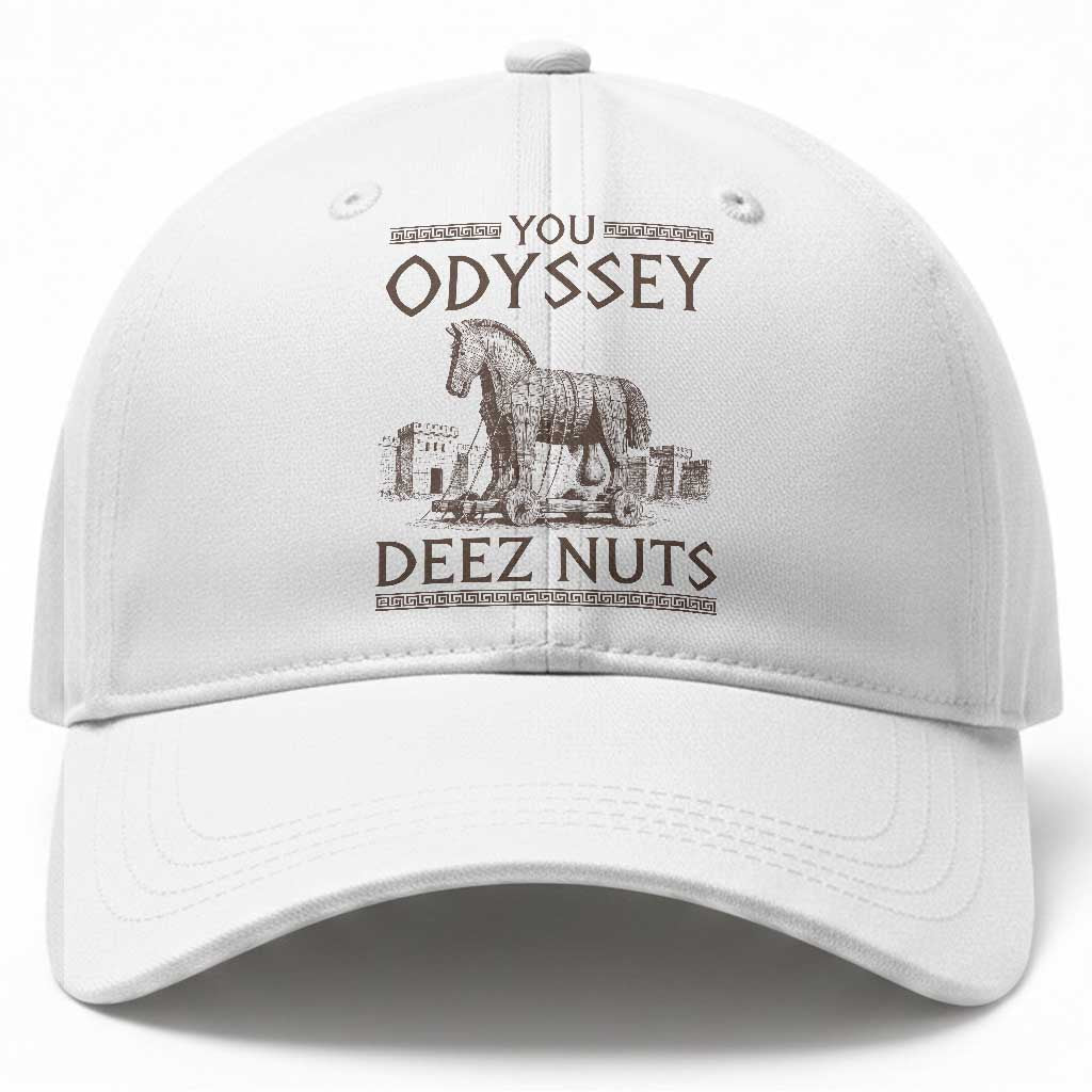 Funny Trojan Horse You Odyssey Deez Nuts Baseball Cap Offensive Adult Humor Greek Mythology Humor