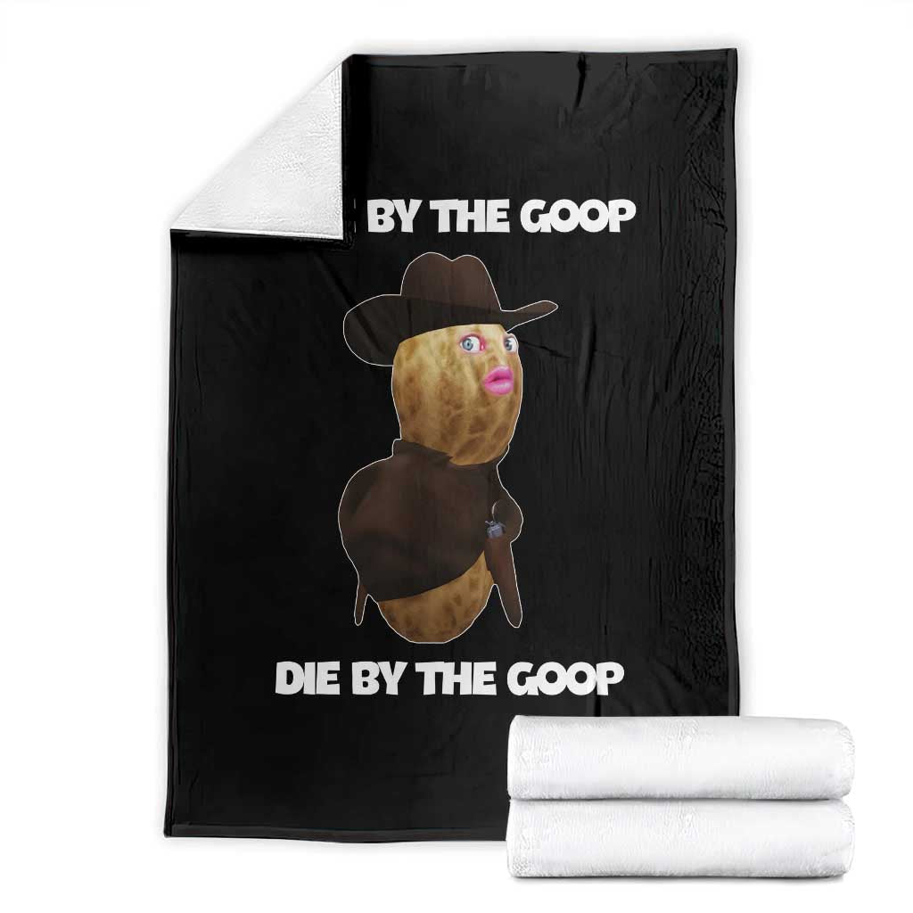 Cowboy Peanut Meme Throw Blanket Live By The Goop Die By The Goop - Wonder Print Shop