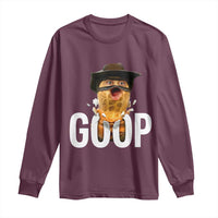 Goop Meme Explosion Long Sleeve Shirt Screaming Peanut Cowboy Brainrot Energy - Wonder Print Shop