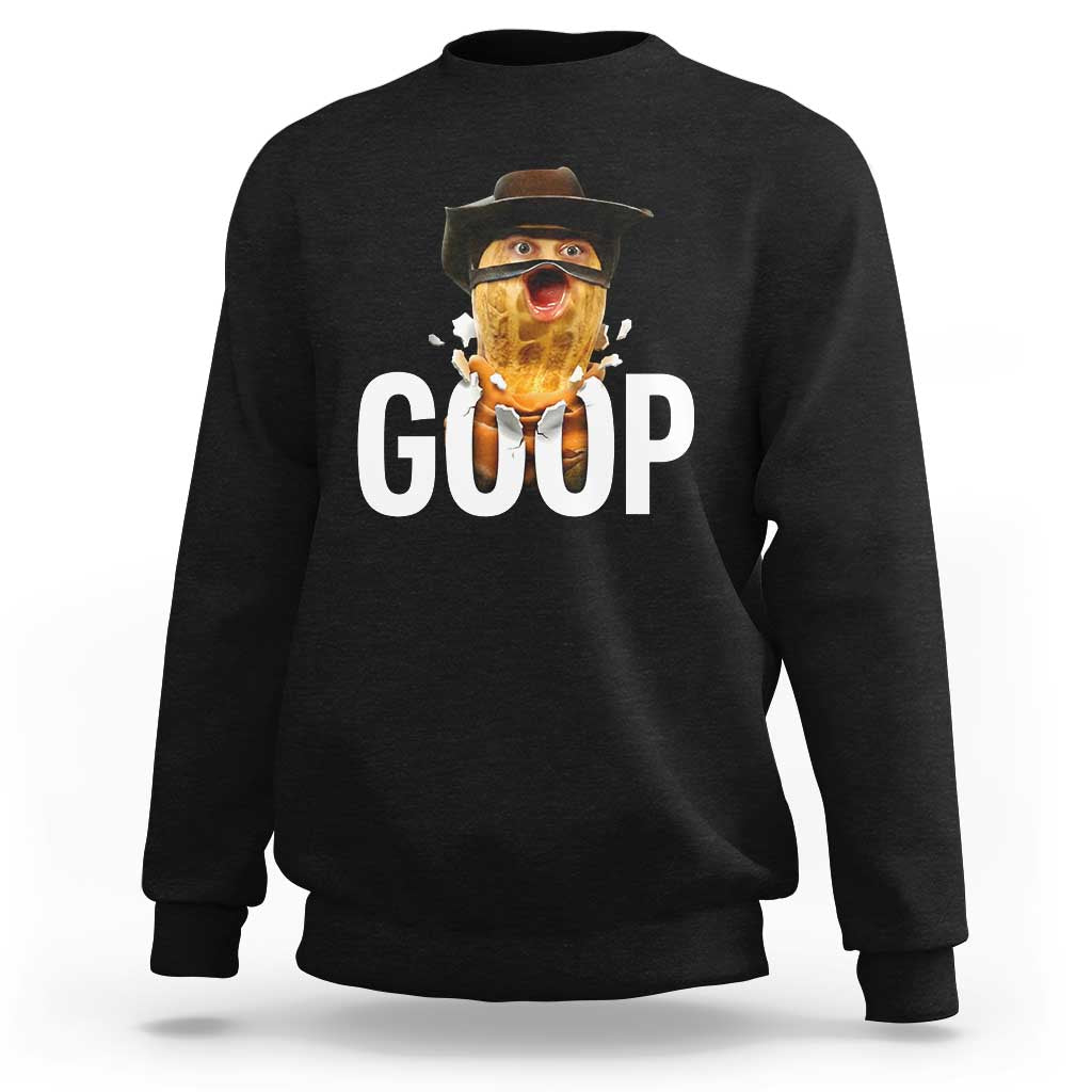 Goop Meme Explosion Sweatshirt Screaming Peanut Cowboy Brainrot Energy - Wonder Print Shop