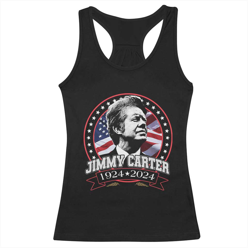 39th President Jimmy Carter Racerback Tank Top USA Legacy American Flag