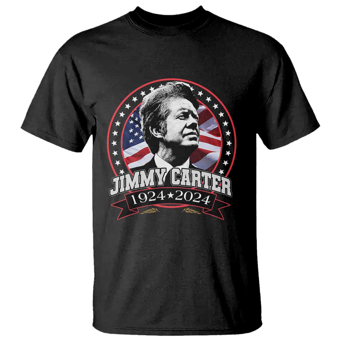 39th President Jimmy Carter T Shirt USA Legacy American Flag