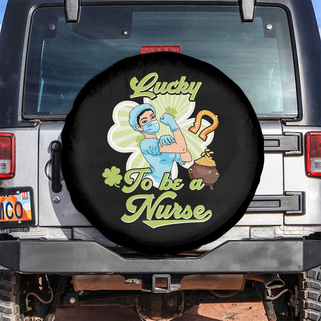 Funny Nurse St Patricks Day Spare Tire Cover Lucky To Be A Nurse Strong Scrub Life