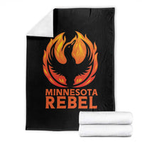 Minnesota Rebel Loon Throw Blanket Rising From Fire Political Resistance