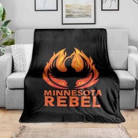 Minnesota Rebel Loon Throw Blanket Rising From Fire Political Resistance