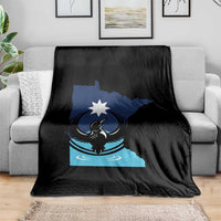 Minnesota Loon Rising Throw Blanket Star Emblem MN State Flag Pride