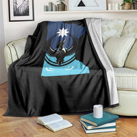 Minnesota Loon Rising Throw Blanket Star Emblem MN State Flag Pride