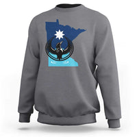 Minnesota Loon Rising Sweatshirt Star Emblem MN State Flag Pride