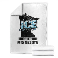 Ice Out of Minnesota Throw Blanket MN State Map Abolish Ice Protest