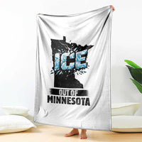 Ice Out of Minnesota Throw Blanket MN State Map Abolish Ice Protest